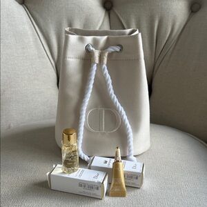 Dior Cream Cosmetic Bucket Bag